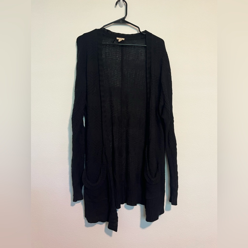 Oversized black cardigan